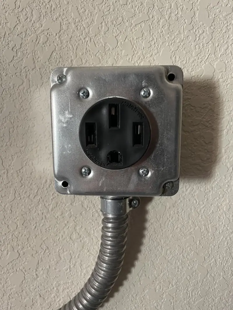 NEMA 14-50 outlet installed for Smart Home Electrical in Lehman
